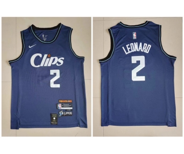 Clippers #2 Kawhi Leonard Navy Nike 2023-24 City Edition Swingman Jersey