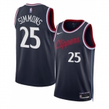 Men Los Angeles Clippers #25 Ben Simmons Navy 2024-25 Icon Edition Stitched Jersey