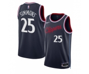 Men Los Angeles Clippers #25 Ben Simmons Navy 2024-25 Icon Edition Stitched Jersey