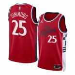 Men Los Angeles Clippers #25 Ben Simmons Red 2024-25 Statement Edition Stitched Jersey