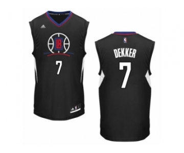 Men's Adidas Los Angeles Clippers #7 Sam Dekker Authentic Black Alternate NBA Jersey