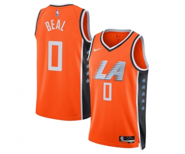 Men's Los Angeles Clippers #0 Bradley Beal Orange 2025-26 City Edition Swingman Stitched Jersey