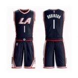 Men's Los Angeles Clippers #1 Jerome Robinson Authentic Navy Blue Basketball Suit Jersey - City Edition