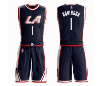 Men's Los Angeles Clippers #1 Jerome Robinson Authentic Navy Blue Basketball Suit Jersey - City Edition
