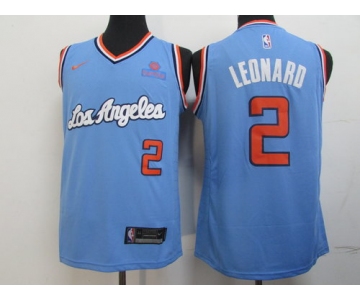Men's Los Angeles Clippers #2 Kawhi Leonard Light Blue Nike Swingman Jersey