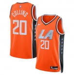 Men's Los Angeles Clippers #20 John Collins Orange 2025-26 City Edition Swingman Stitched Jersey Men's Los Angeles Clippers #20 John Collins Orange 2025-26 City Edition Swingman Stitched Jersey