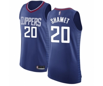Men's Los Angeles Clippers #20 Landry Shamet Authentic Blue Basketball Jersey - Icon Edition