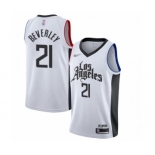 Men's Los Angeles Clippers #21 Patrick Beverley Authentic White Basketball Jersey - 2019-20 City Edition