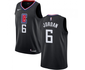 Men's Nike Los Angeles Clippers #6 DeAndre Jordan Swingman Black Alternate NBA Jersey Statement Edition