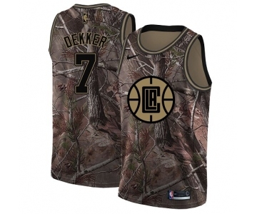 Men's Nike Los Angeles Clippers #7 Sam Dekker Swingman Camo Realtree Collection NBA Jersey