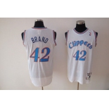 nba los angeles clippers #42 brand white(fans edition)