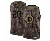 Women's Los Angeles Clippers #20 Landry Shamet Swingman Camo Realtree Collection Basketball Jersey
