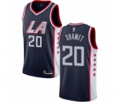 Women's Los Angeles Clippers #20 Landry Shamet Swingman Navy Blue Basketball Jersey - City Edition