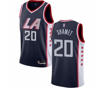 Women's Los Angeles Clippers #20 Landry Shamet Swingman Navy Blue Basketball Jersey - City Edition