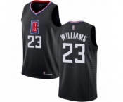 Women's Los Angeles Clippers #23 Lou Williams Authentic Black Basketball Jersey Statement Edition