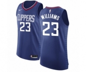 Women's Los Angeles Clippers #23 Lou Williams Authentic Blue Basketball Jersey - Icon Edition