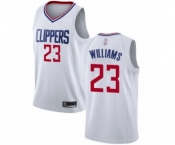 Women's Los Angeles Clippers #23 Lou Williams Authentic White Basketball Jersey - Association Edition