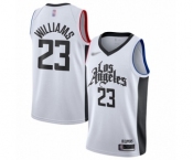 Women's Los Angeles Clippers #23 Lou Williams Swingman White Basketball Jersey - 2019-20 City Edition