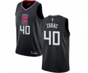 Women's Los Angeles Clippers #40 Ivica Zubac Authentic Black Basketball Jersey Statement Edition