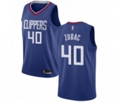 Women's Los Angeles Clippers #40 Ivica Zubac Authentic Blue Basketball Jersey - Icon Edition