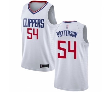Women's Los Angeles Clippers #54 Patrick Patterson Authentic White Basketball Jersey - Association Edition
