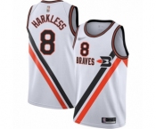Women's Los Angeles Clippers #8 Moe Harkless Swingman White Hardwood Classics Finished Basketball Jersey