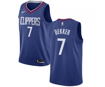 Women's Nike Los Angeles Clippers #7 Sam Dekker Swingman Blue Road NBA Jersey - Icon Edition