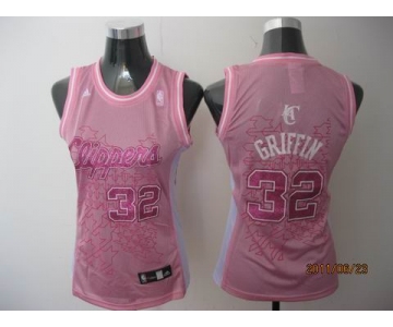 women nba los angeles clippers #32 griffin pink