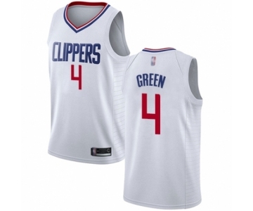 Youth Los Angeles Clippers #4 JaMychal Green Swingman White Basketball Jersey - Association Edition