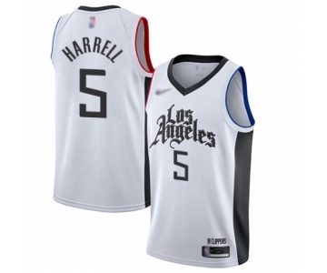 Youth Los Angeles Clippers #5 Montrezl Harrell Swingman White Basketball Jersey - 2019-20 City Edition