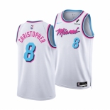 Men Miami Heat #8 Josh Christopher White 2024-25 City Edition Stitched Basketball Jersey