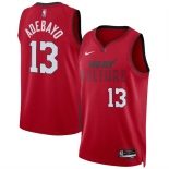 Men's Miami Heat #13 Bam Adebayo Red 2024-25 City Edition Stitched Basketball Jersey