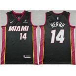 Men's Miami Heat #14 Tyler Herro Black Icon Edition Stitched Basketball Jersey