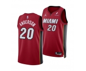 Men's Miami Heat #20 Kyle Anderson Red 2025 Statement Edition Swingman Stitched Basketball Jersey