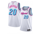 Men's Miami Heat #20 Kyle Anderson White 2025 City Edition Stitched Basketball Jersey