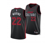 Men's Miami Heat #22 Andrew Wiggins Black 2025 City Edition Stitched Basketball Jersey