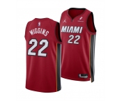 Men's Miami Heat #22 Andrew Wiggins Red 2025 Statement Edition Swingman Stitched Basketball Jersey