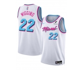 Men's Miami Heat #22 Andrew Wiggins White 2025 City Edition Stitched Basketball Jersey