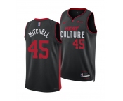 Men's Miami Heat #45 Davion Mitchell Black 2025 City Edition Stitched Basketball Jersey