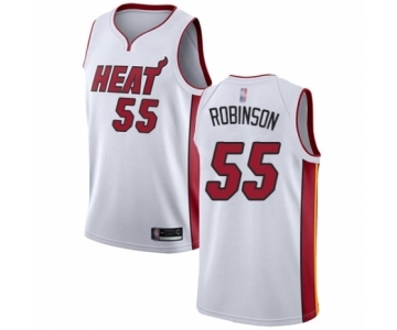 Men's Miami Heat #55 Duncan Robinson Authentic White Basketball Jersey - Association Edition