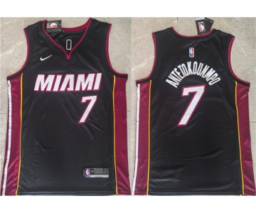 Men's Miami Heat #7 Giannis Antetokounmpo Black 2026 Icon Edition Swingman Stitched Basketball Jersey