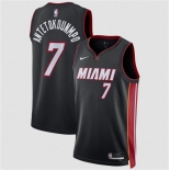 Men's Miami Heat #7 Giannis Antetokounmpo Black 2026 Icon Edition Swingman Stitched Jersey