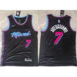 Men's Miami Heat #7 Giannis Antetokounmpo Black 2026 Original Vice Nights Swingman Stitched Basketball Jersey