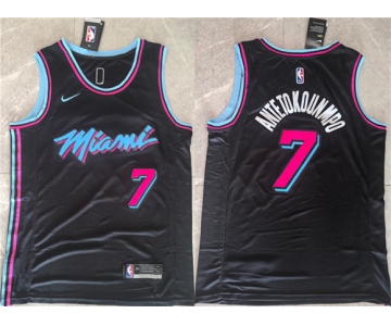 Men's Miami Heat #7 Giannis Antetokounmpo Black 2026 Original Vice Nights Swingman Stitched Basketball Jersey