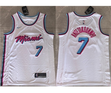 Men's Miami Heat #7 Giannis Antetokounmpo White 2026 Stitched Basketball Jersey