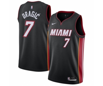 Men's Miami Heat #7 Goran Dragic Nike Black 2020-21 Swingman Jersey