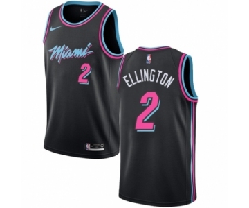 Men's Nike Miami Heat #2 Wayne Ellington Swingman Black NBA Jersey - City Edition
