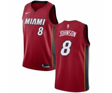 Men's Nike Miami Heat #8 Tyler Johnson Swingman Red NBA Jersey Statement Edition