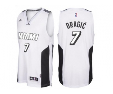 adidas Miami Heat #7 Goran Dragic White Tie Swingman Climacool Jersey