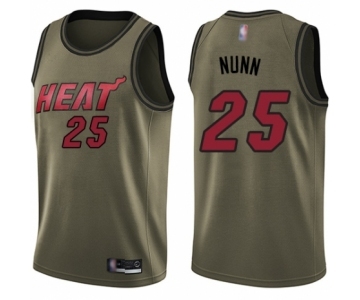en's Miami Heat #25 Kendrick Nunn Swingman Green Salute to Service Basketball Jersey